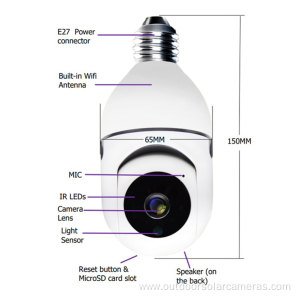 360 Degree LED Light Bulb Lamp IP Camera